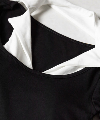 カットアウトフェイクレイヤード長袖Ｔシャツ ／ shirts like cutout fake layered long sleeve T-Shirt