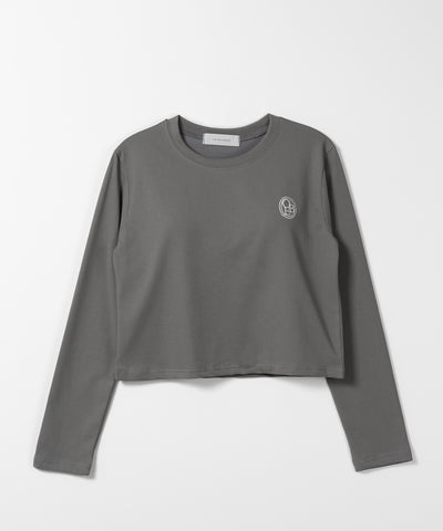 OBE刺繍 ミニロゴ長袖Ｔシャツ【 韓国製 】