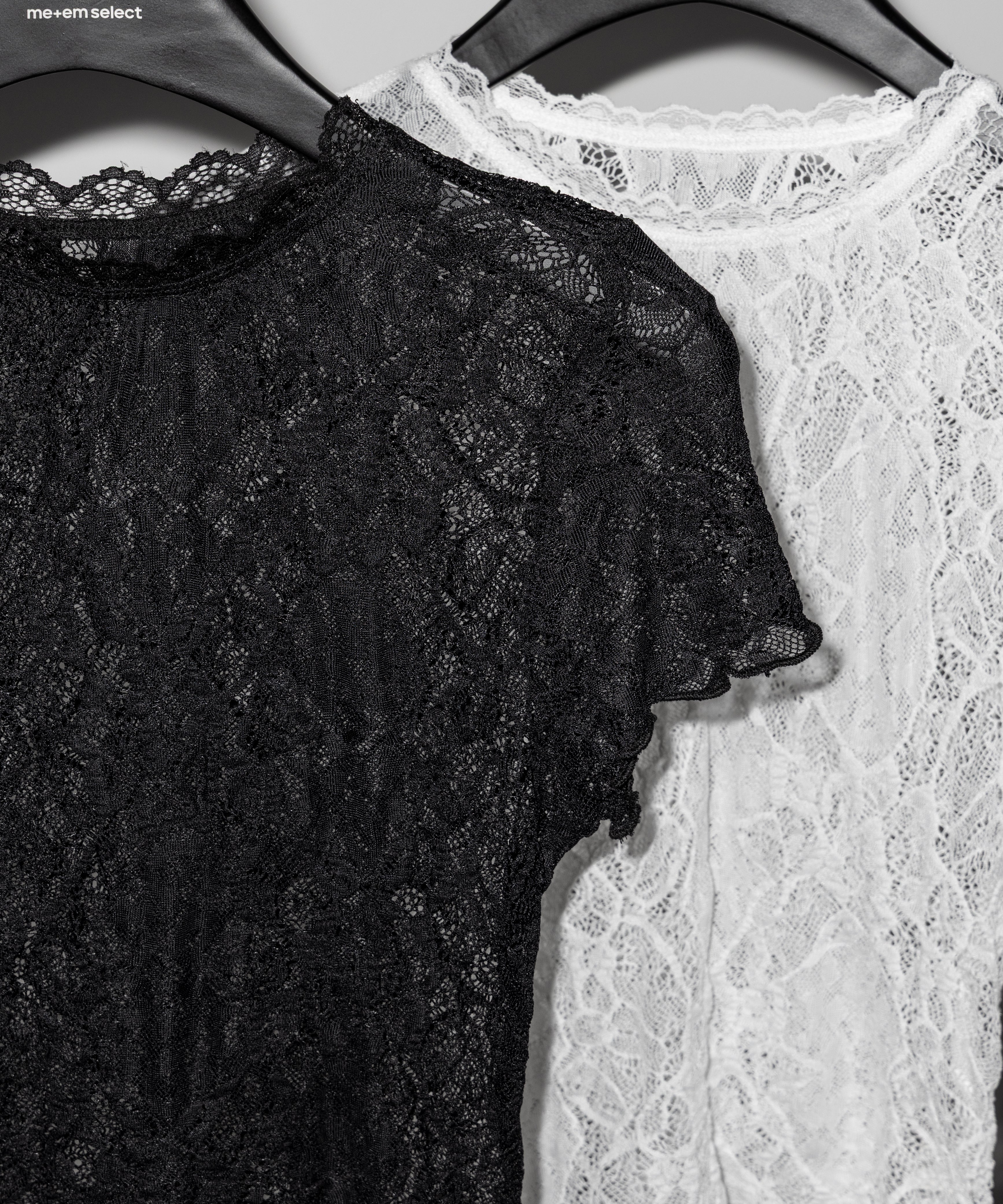 ストレッチレースショートメローＴシャツ ／ stretch lace short mellow T-shirts