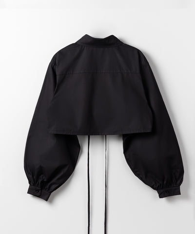 【 ２color 】クロスストラップリボンショートシャツ ／ cross strap ribbon short shirts