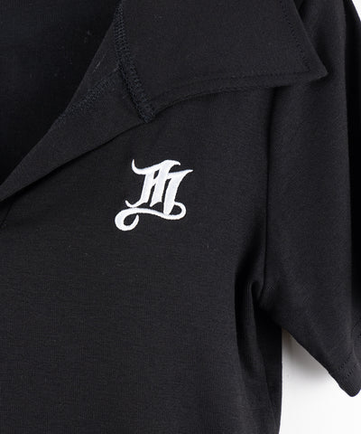 【 ２color 】M LOGO スキッパーショート半袖Tシャツ ／ M LOGO skipper neck short sleeve T-shirt
