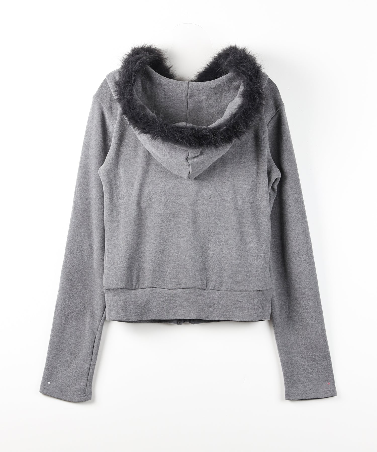 【 ３color 】ファーフードジップアップパーカー ／ fur zipup hoodie