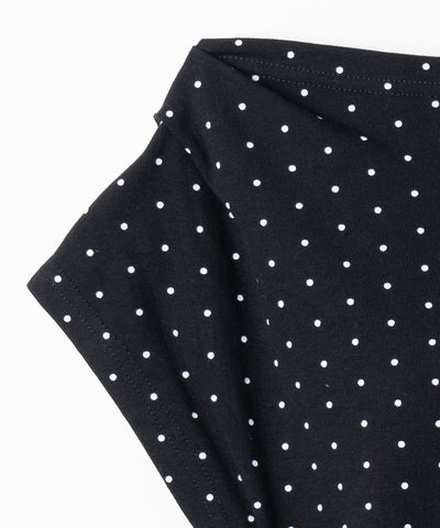 オフショルタックドレープドットＴシャツ ／ off shoulder tack drape shortsleeve dot T-shirts