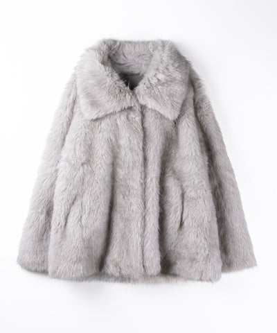 【 ５color 】フェイクファーボリュームミドルコート ／ fake fur volume middle coat