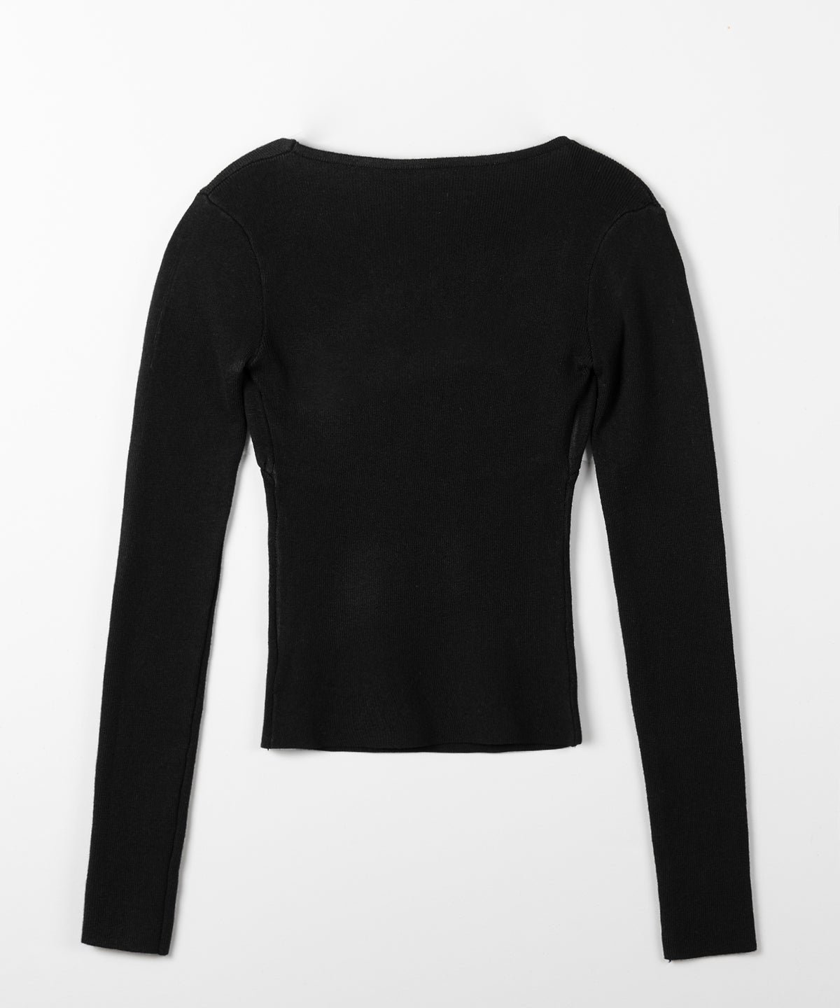 フリルギャザースクエアネック長袖ニットトップス ／ frill gather square neck longsleeve knit tops