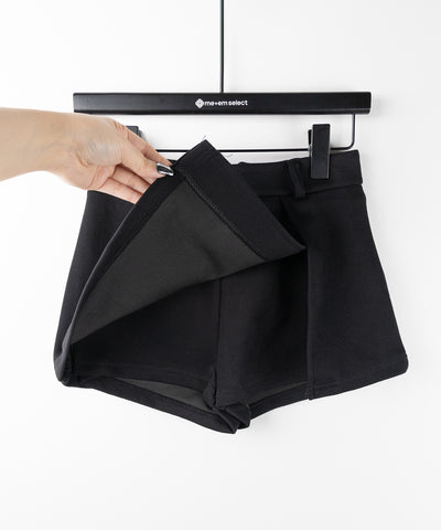 【 ２color 】レイヤードマイクロミニスカパン ／ layered micro mini skirt pants