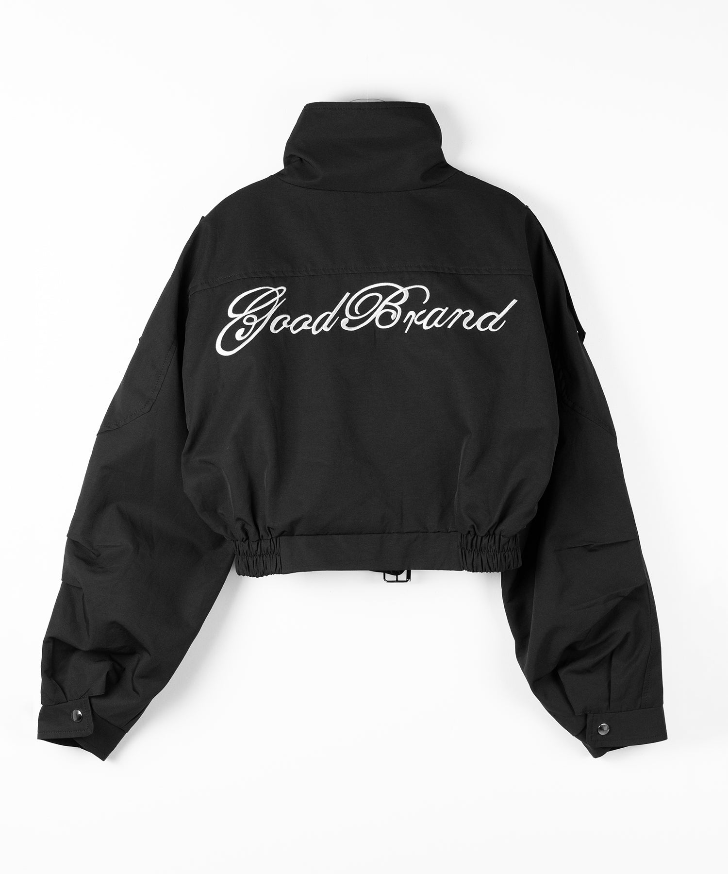 レタリングバックロゴスタンドカラーショートブルゾン ／ lettering back logo stand collar short blouson