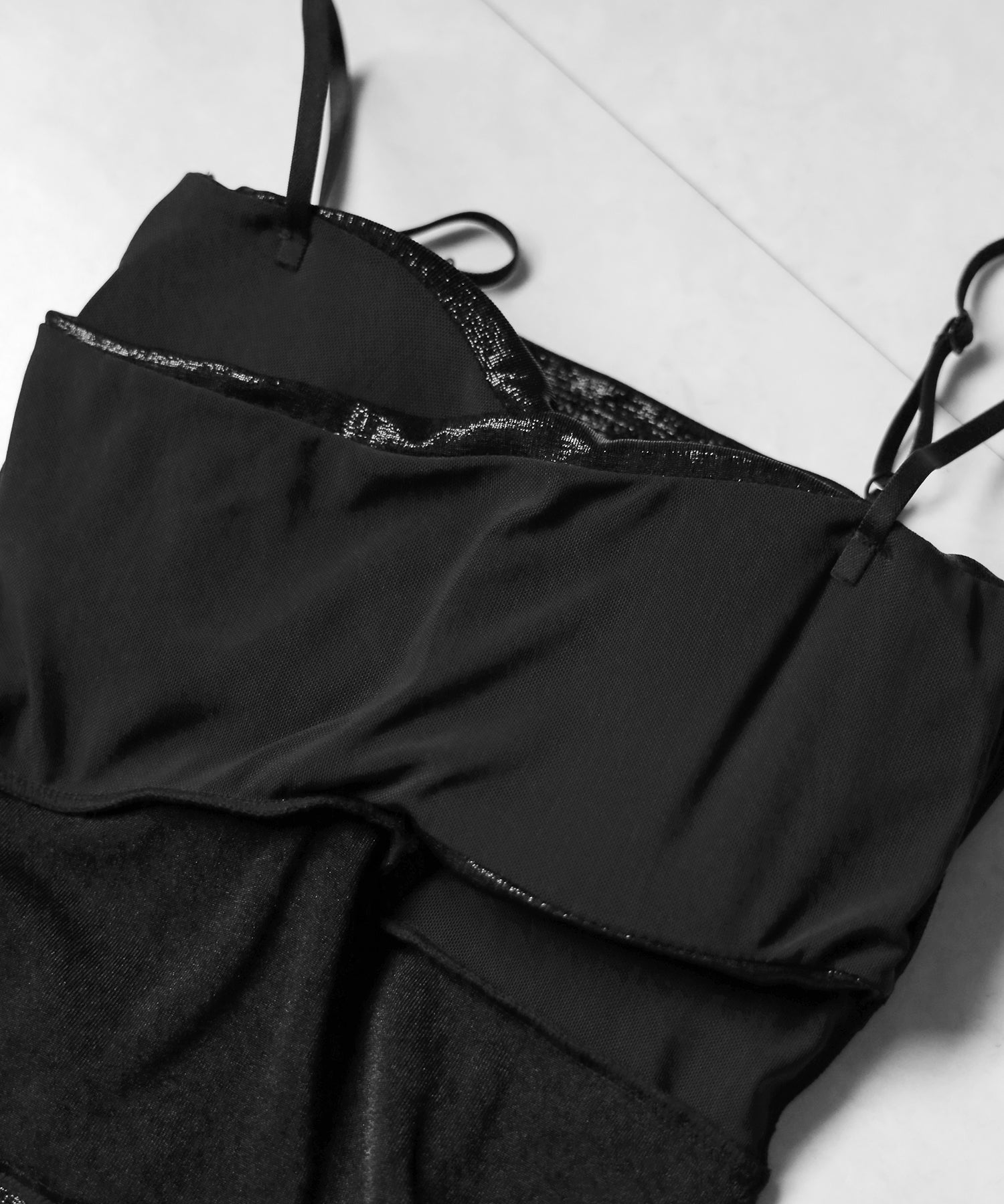 メタリックドレープビスチェキャミソール ／ metallic drape bustier camisole