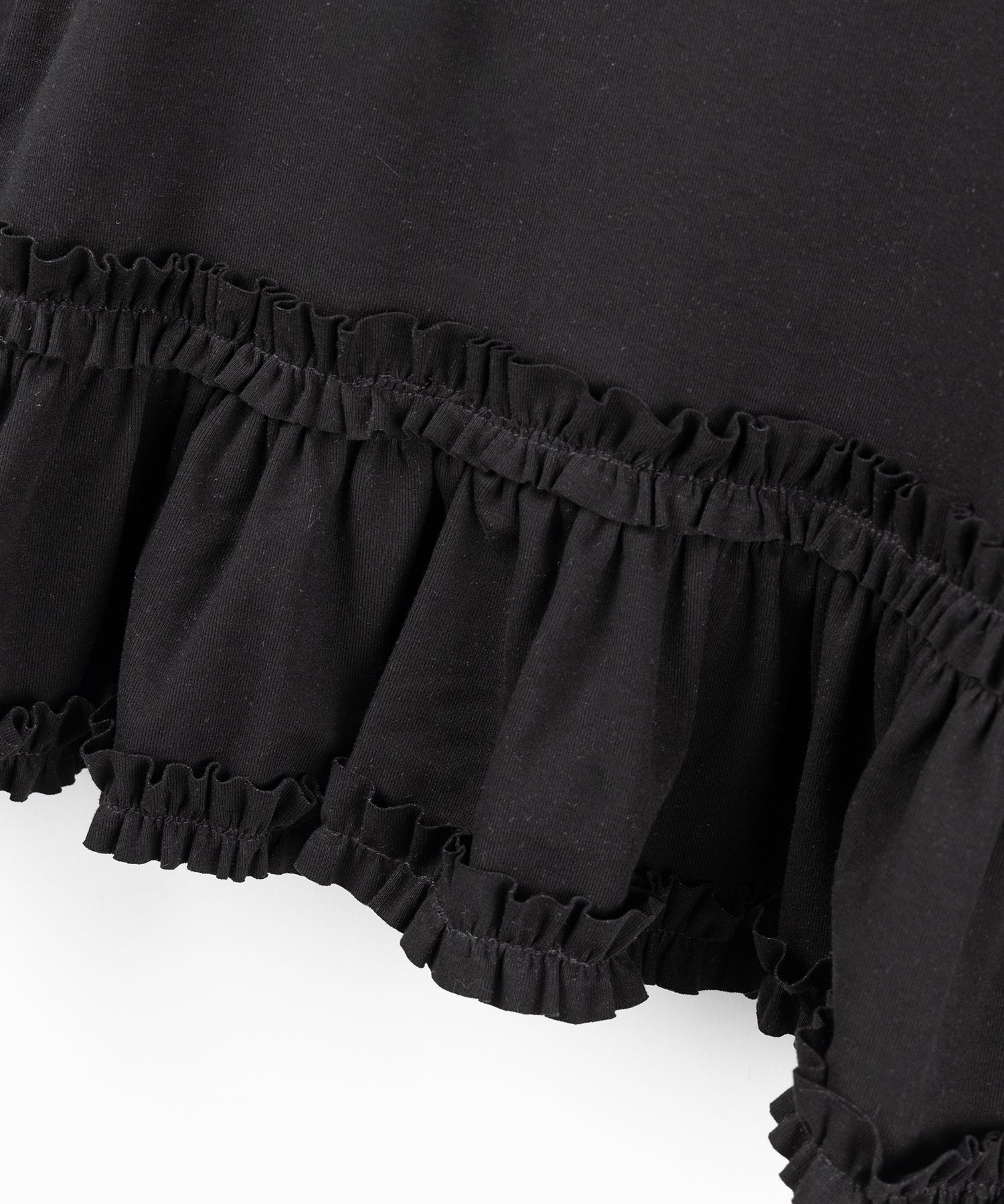 【 ３color 】裾フリルレイヤード長袖トップス ／ hem frill layered long sleeve tops