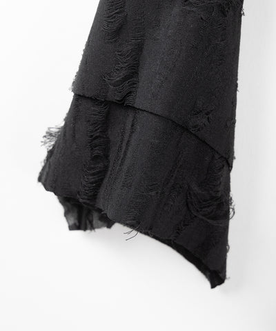 【 ２color 】ダメージフリルショートリボンカーディガン ／ damage frill short ribbon cardigan