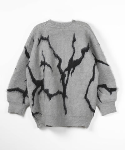 【 ３color 】CRACK モヘアライクオーバーニット ／ CRACK mohair-like over knit