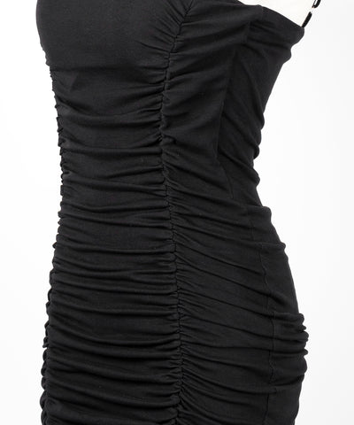 ギャザーシャーリングタイトキャミミニワンピ ／ gathered shirring tight cami mini onepiece