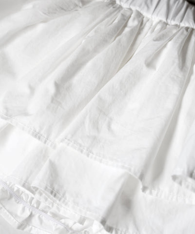 【 インパン裏地付 】ボリュームフレアコットンミニスカート ／ volume flare cotton mini skirt