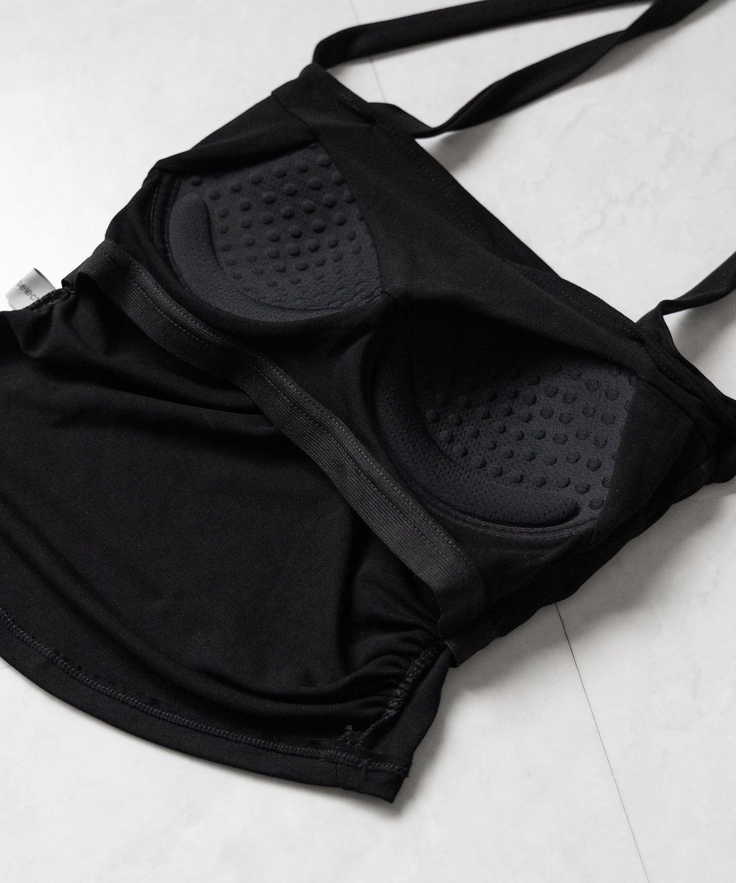 【 ３color ／ カップ付 】ロングチョーカークロスネックキャミソール ／ long choker cross neck camisole