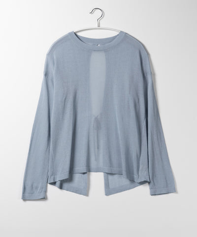 【 選べる７color 】ニュアンスカラーバックスリットオーバーシアーニット ／ nuance color back slit over sheer knit