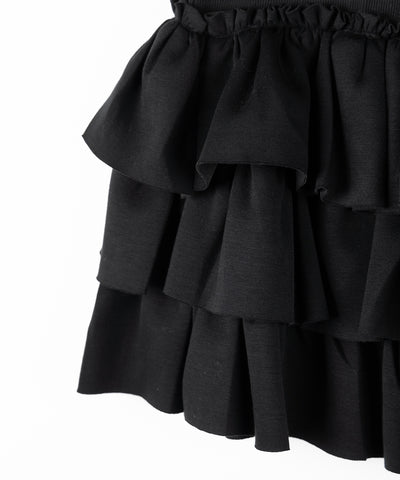 ティアードフリルカットソーミニスカート ／ tiered frill cut and sew mini skirt