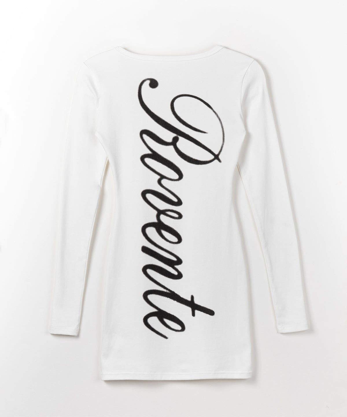 レタリングバックロゴスクエアタイトミニワンピース ／ lettering back logo square tight mini onepiece