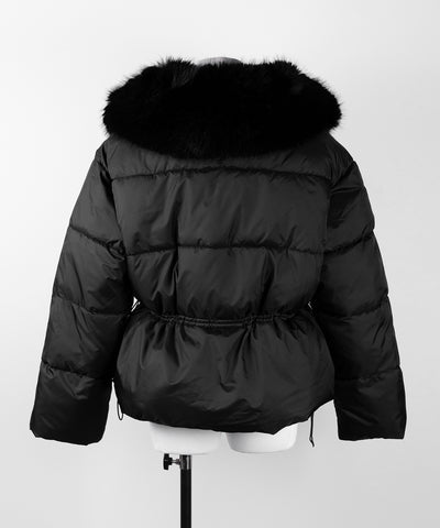 ファーカラーウエストマークミディダウンジャケット ／ fur collar waist-mark midi down jacket