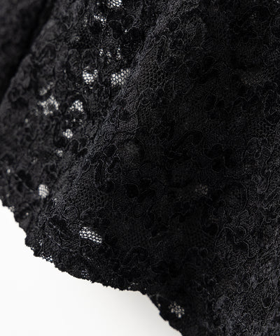 【 ２color 】Vネックスリムラインレーストップス ／ V-neck slimline lace tops