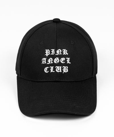 【 PINK ANGEL CLUB 】 GRUNGE LOGO embroidery CAP ／ グランジロゴ刺繍キャップ