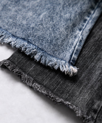 【 セットアップ着用可能 】ヴィンテージケミカルブリーチデニムレッグカバー ／ vintage chemical bleach denim leg cover