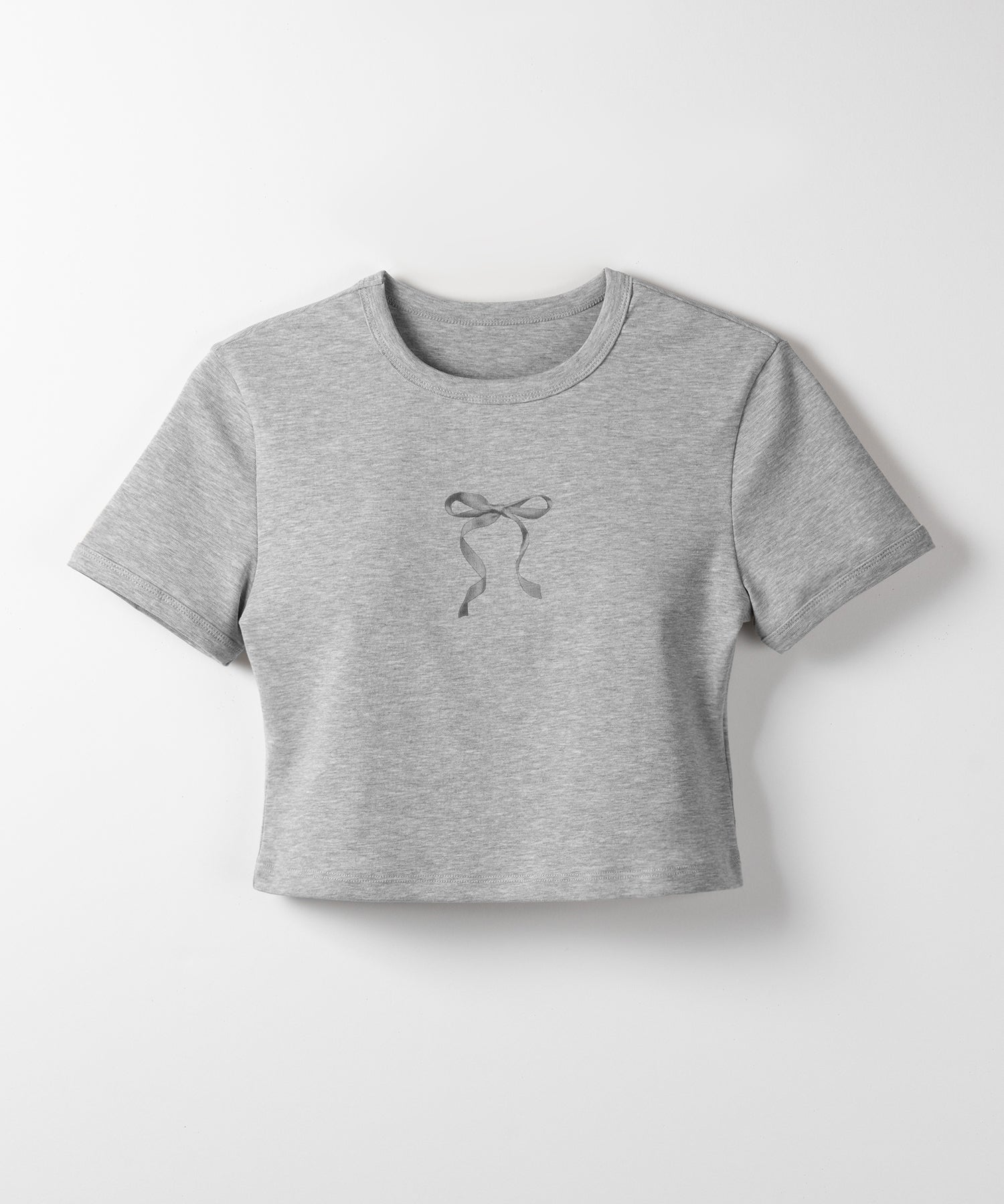 【 ４color 】ミニリボンショートちびＴシャツ ／mini ribbon short chibi Tee