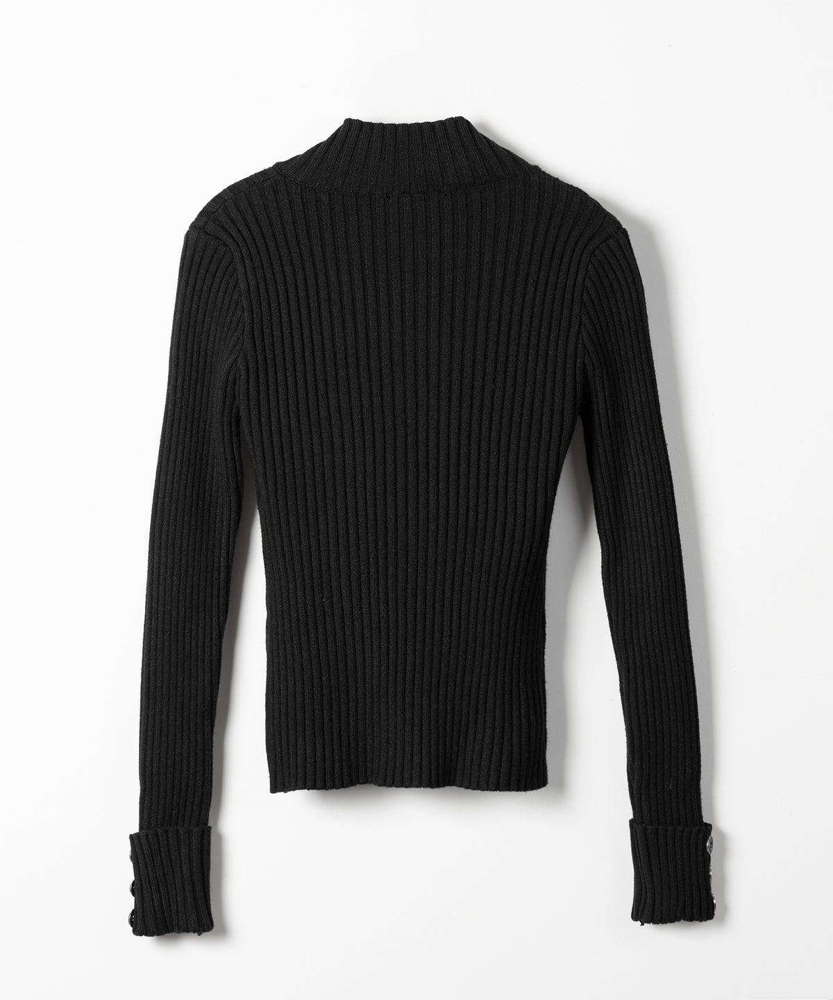 ナポレオンジップアップスリムリブニットカーディガン ／ Napoleon zipup slim rib knit cardigan