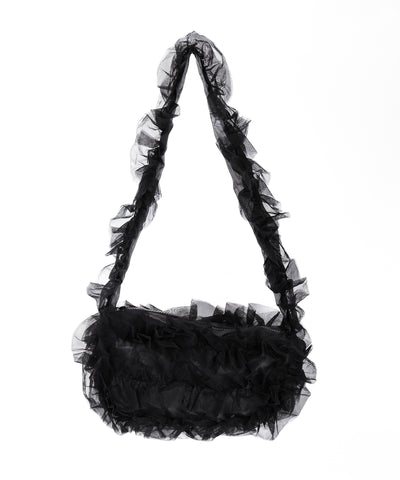 チュールフリルショルダーボディバッグ／ tulle frill shoulder body bag