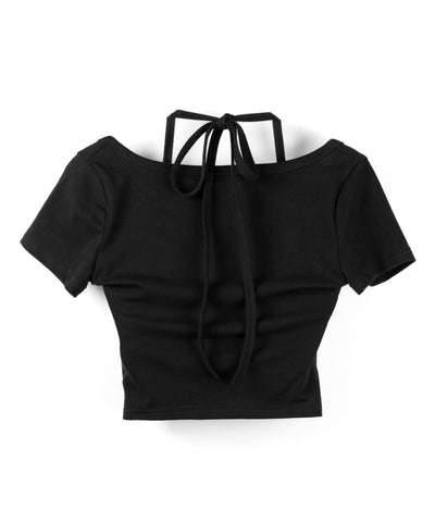 ホルターネックレイヤードショートぴちＴシャツ ／ halter neck layered short pichi T-shirts