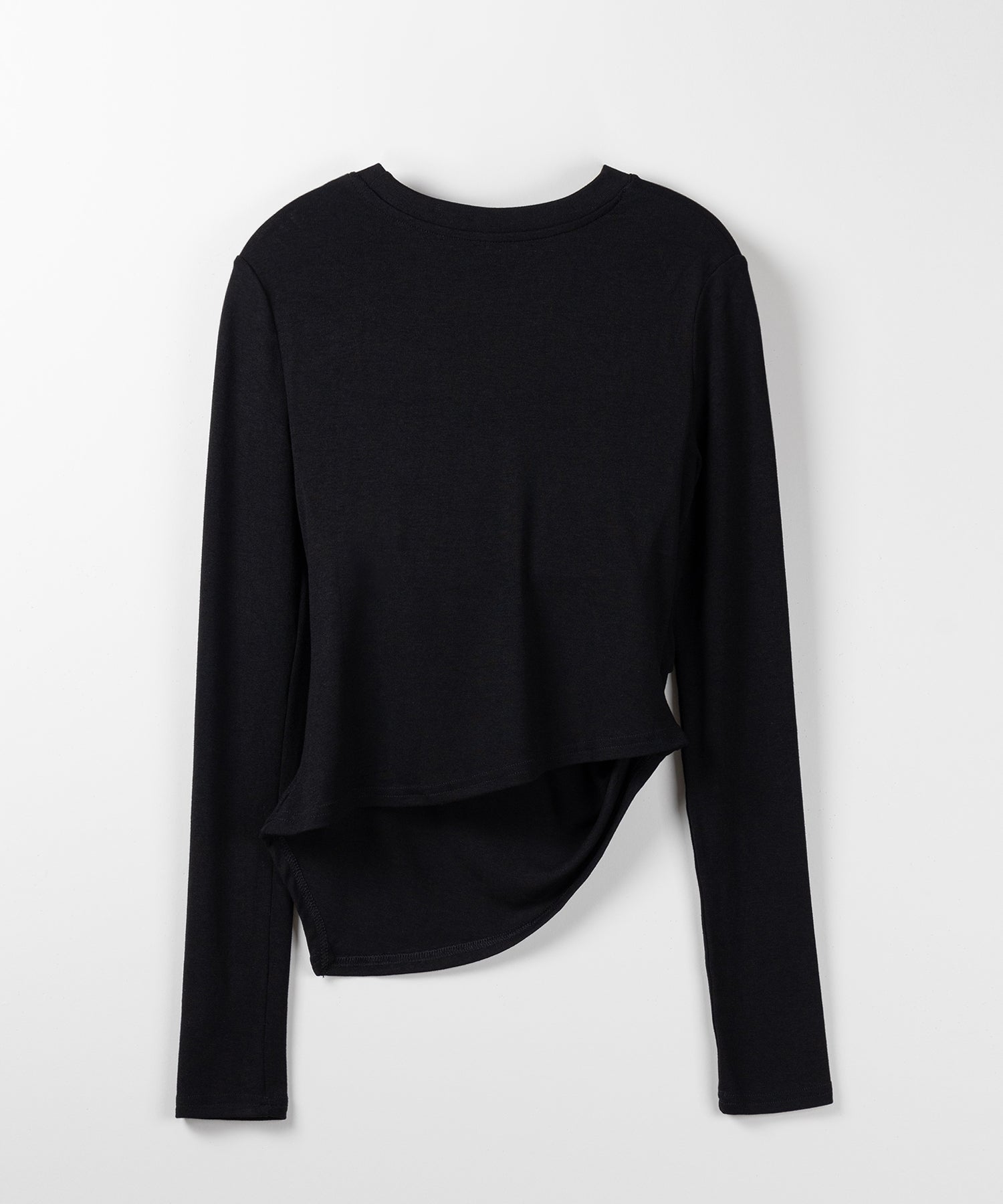 【 ３color 】カットアウトサイドシャーリングアシンメトリートップス ／ cut-out side shirring asymmetry tops