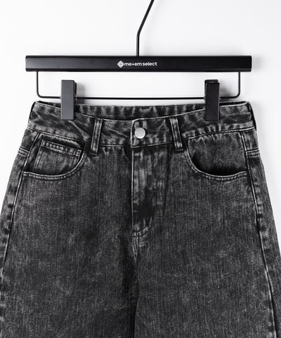 【 セットアップ着用可能 】ヴィンテージケミカルブリーチストレートワイドデニム ／ vintage chemical bleach straight wide denim