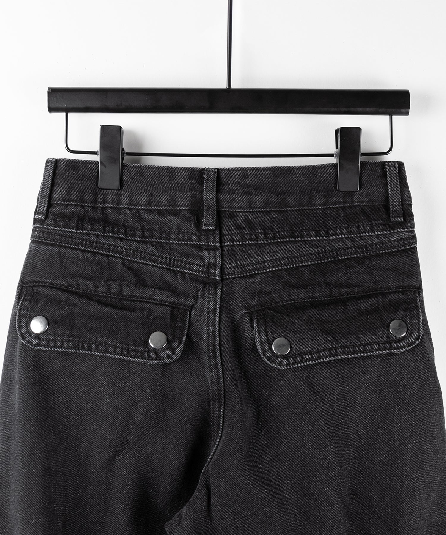 【 ４size 】カーゴプリーツブラックヴィンテージワイドデニム ／cargo pleated black vintage wide denim