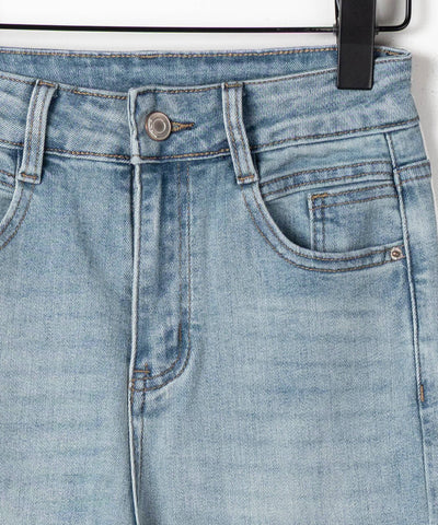 【４size 】美脚ハイウエストストレッチフレアデニム ／ slim leg High waist stretch flare denim