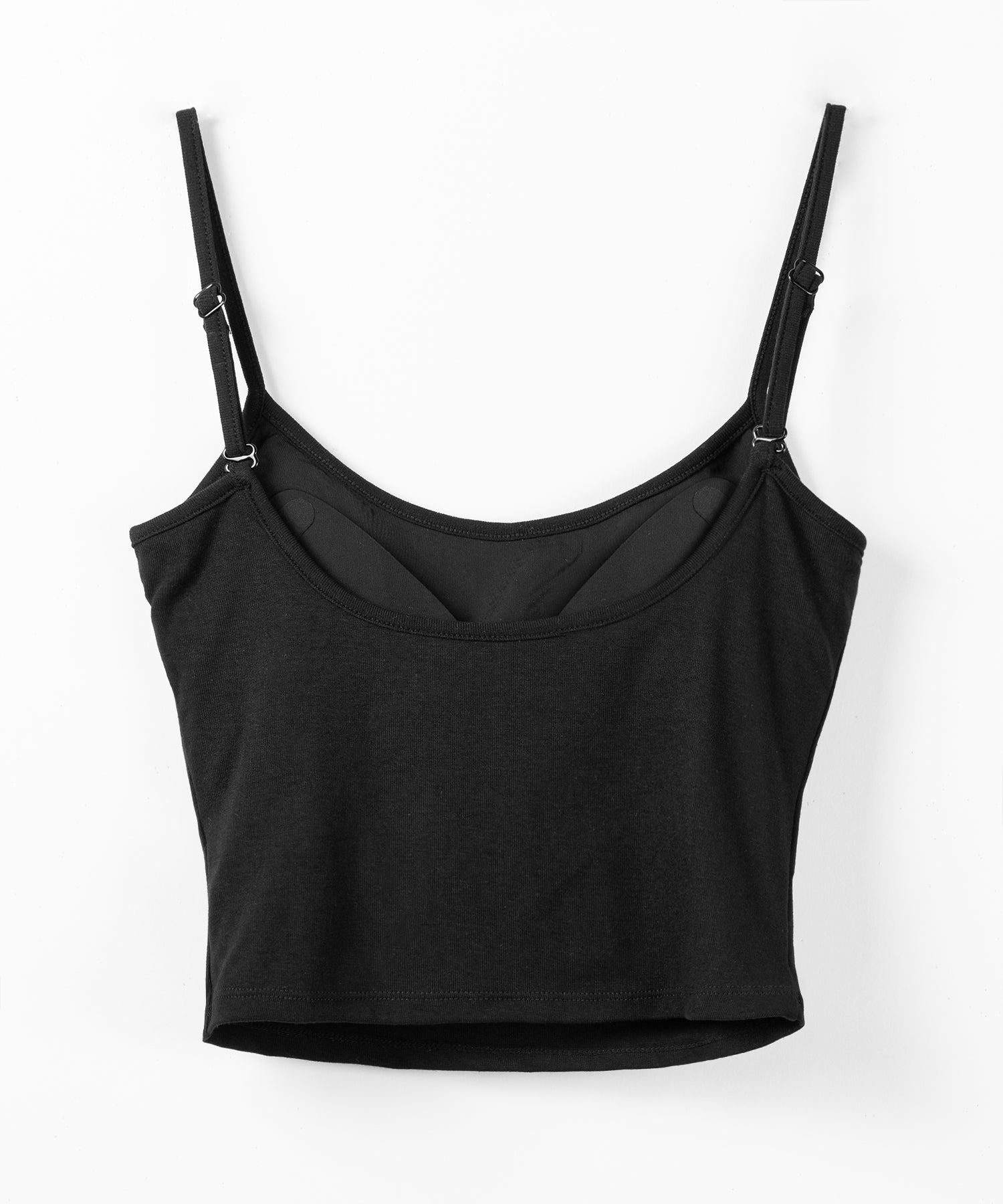 【 カップ付き 】スクエアネックストラップショートキャミソール ／ square neck strap short camisole