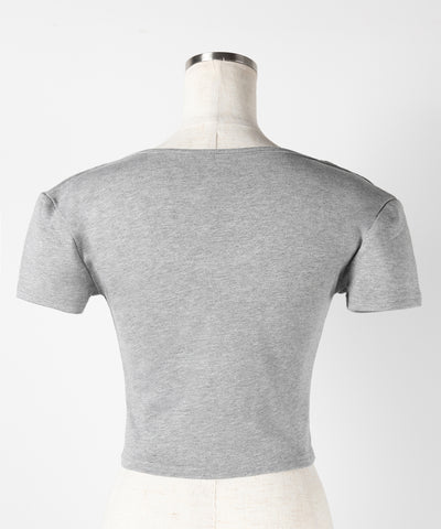 【 ワンホンセットアップ 】スクエアショートＴシャツ＋サイドシャーリングフレアパンツ ＳＥＴ ／ 【 SETUP 】square neck short T-shirts + side shirring flare pants