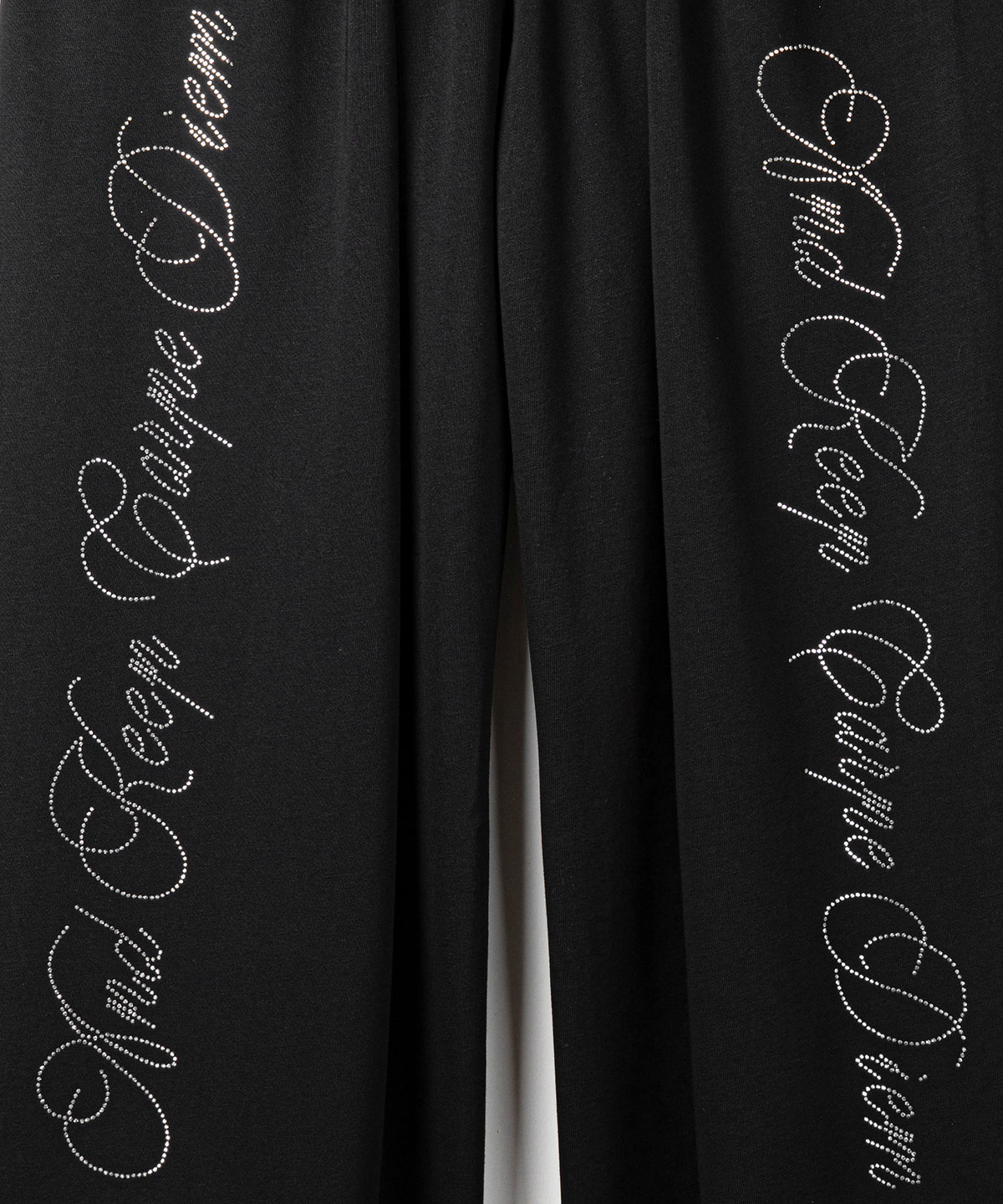 【 セットアップ可能 】ラインストーンロゴワイドスウェットパンツ ／ Rhine stone logo wide sweatpants
