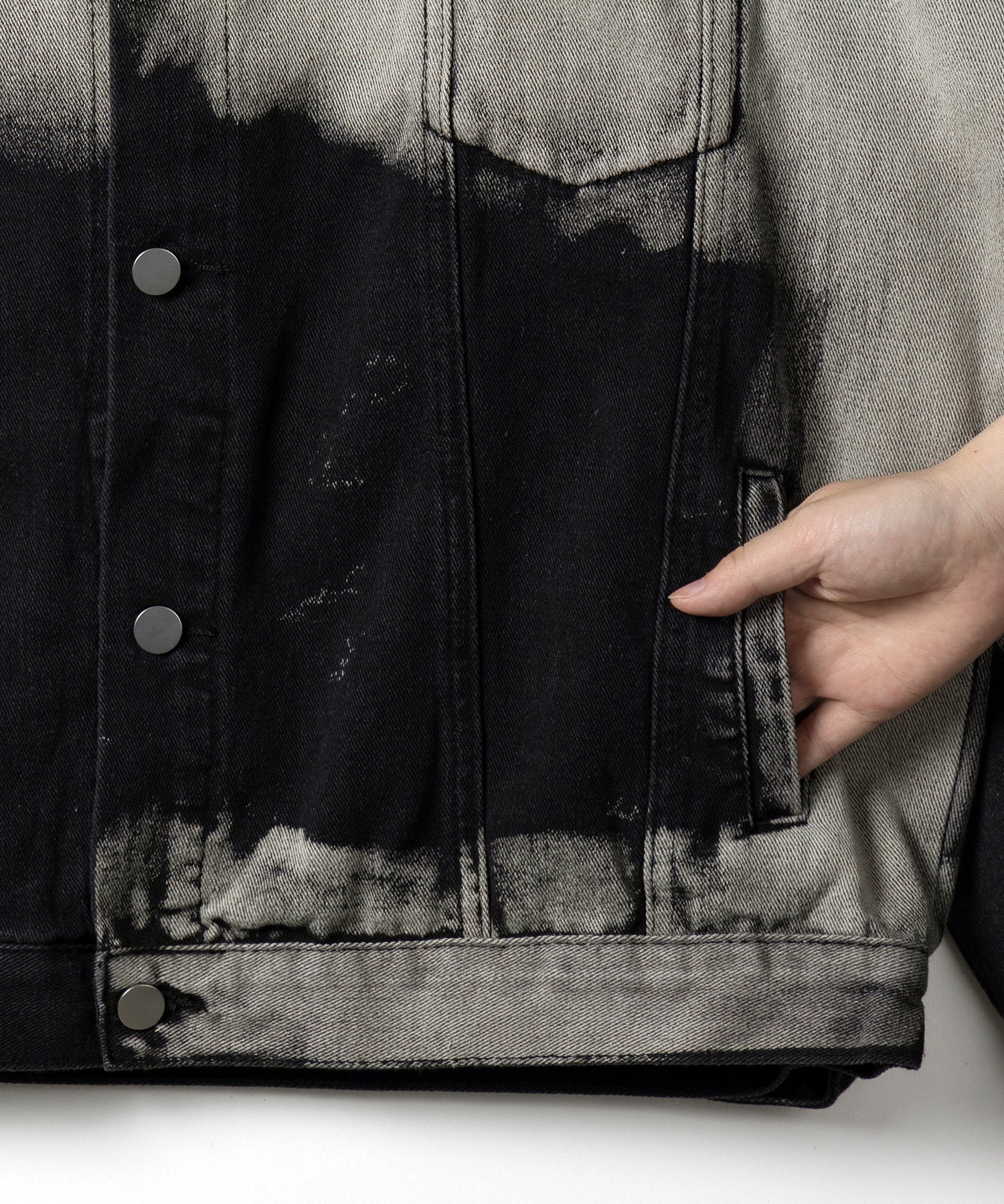 【 ３size 】タイダイブリーチヴィンテージオーバーデニムジャケット ／ tie dye bleach vintage over denim jacket