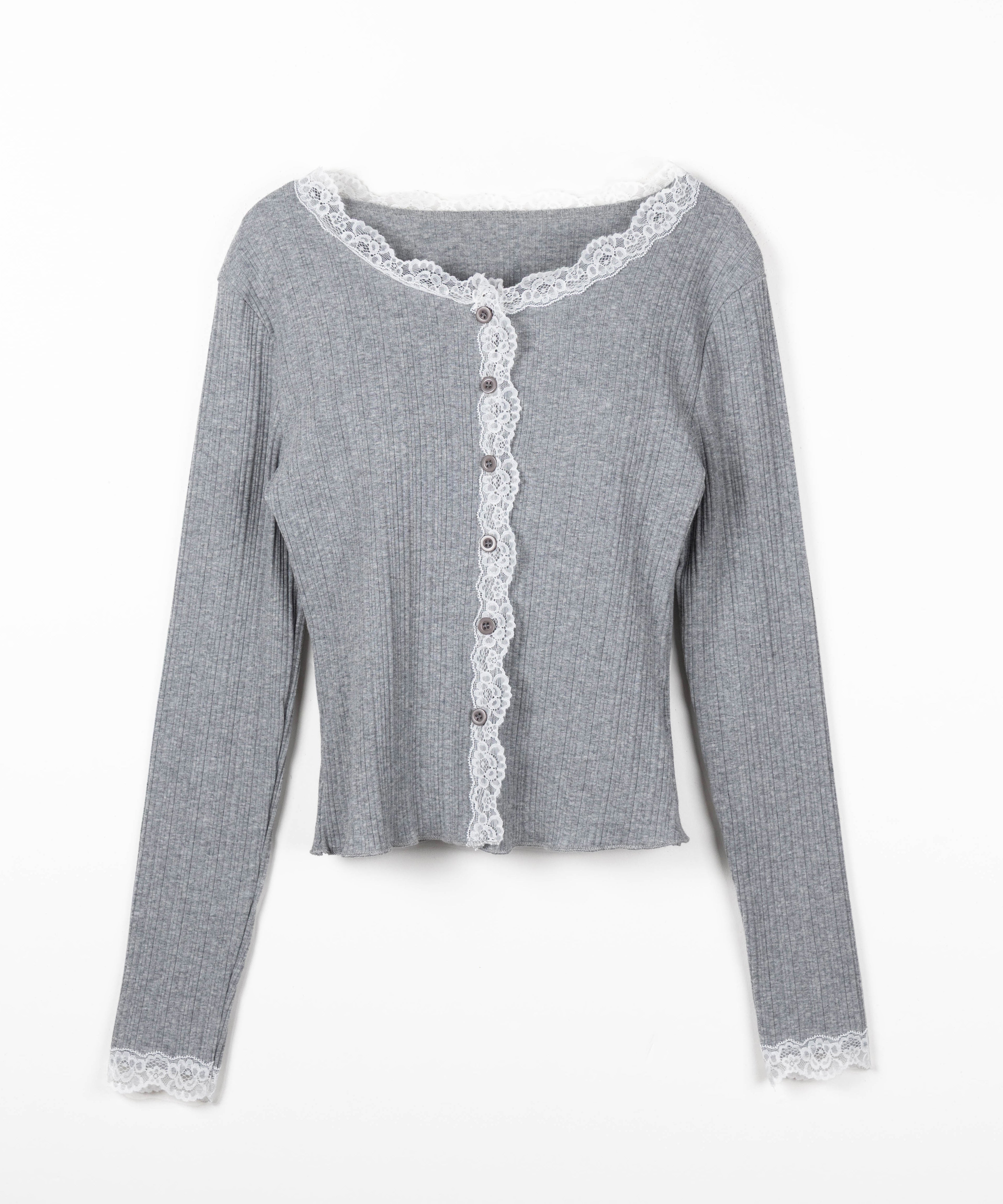 【 ２点セット 】レースドッキングリブキャミソール ＋ カーディガンセット ／ lace docking lib camisole + cardigan SET
