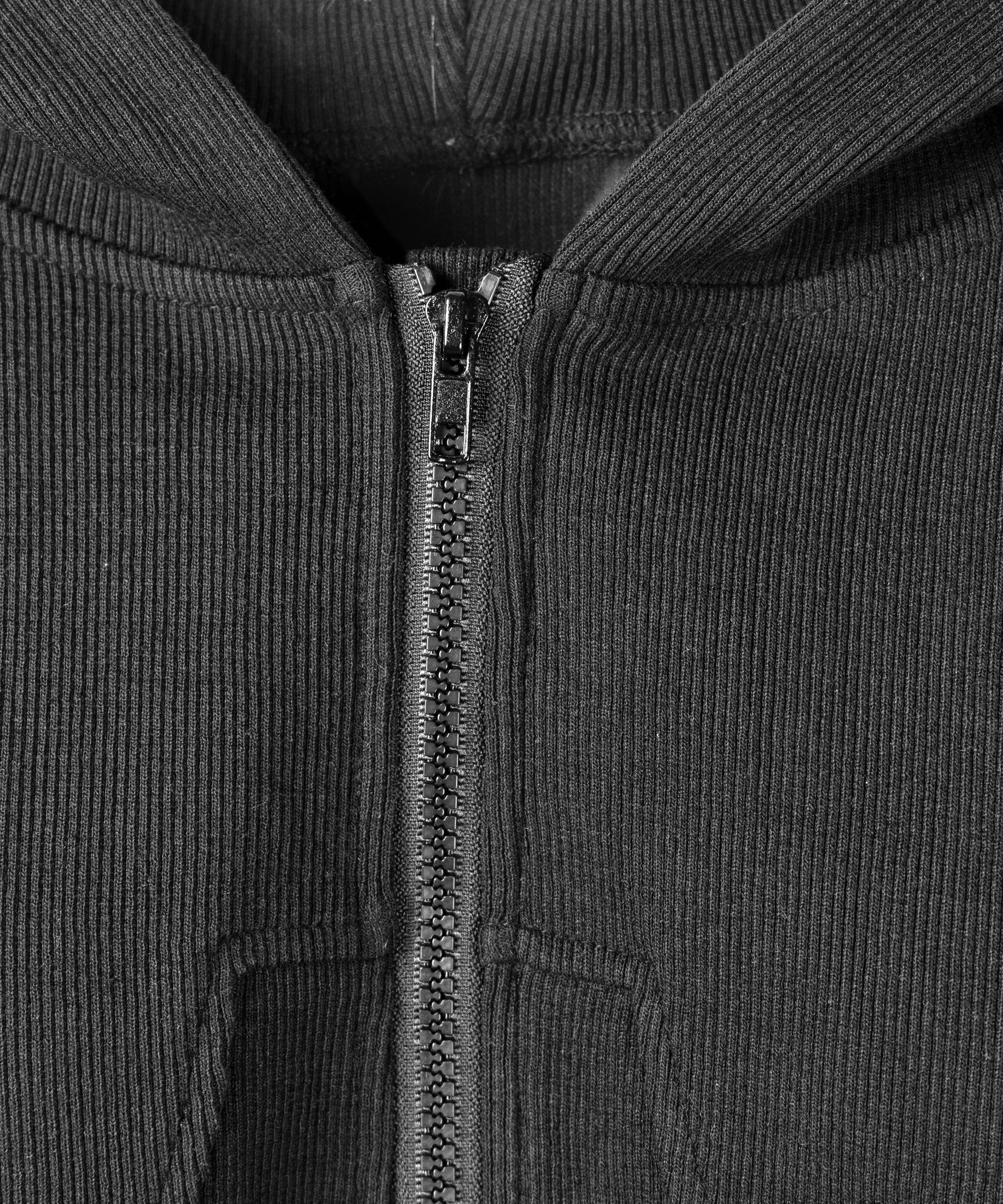 フーディジップアップスリムラインミニワンピース ／ Hoodie zip up slimline mini onepiece