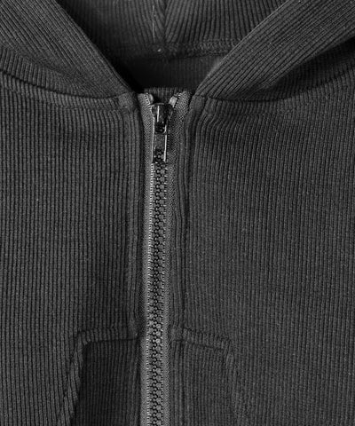 フーディジップアップスリムラインミニワンピース ／ Hoodie zip up slimline mini onepiece