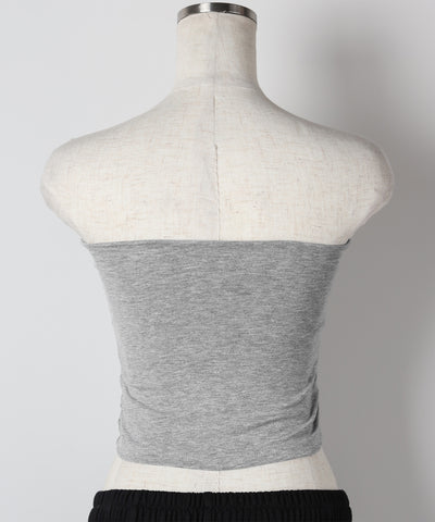 【 カップ付き 】ショートスクエアチューブトップ／ short square tube top