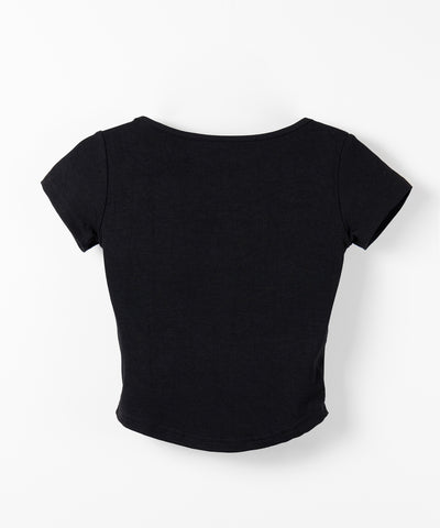 ヘンリーネックスクエアショートＴシャツ ／Henley neck square T-shirts