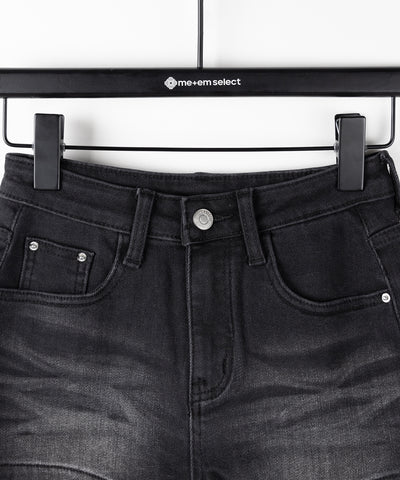 ハイウエストストレッチデニムタイトショートパンツ ／ high wast stretch denim tight short pants