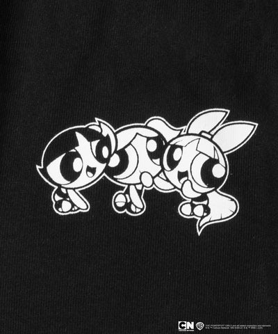 【THE POWERPUFF GIRLS】パワーパフガールズバックレタリングロゴスウェットフレアパンツ / back lettering logo sweat flare pants【 セットアップ着用可能 】