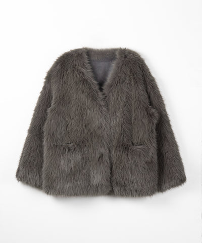 【 ４color 】ミンクライクフェイクファーボリュームコート ／ ｍink-like fake fur volume coat