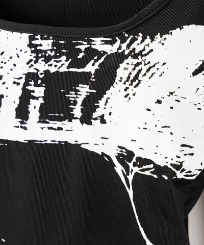 【 ２color 】ヴィンテージプリントショートリブＴシャツ ／ vintage print short lib t-shirt