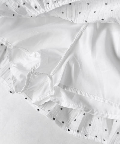 【 インパン裏地付 】ドットリボンフリルミニスカート ／ dot ribbon frill mini skirt