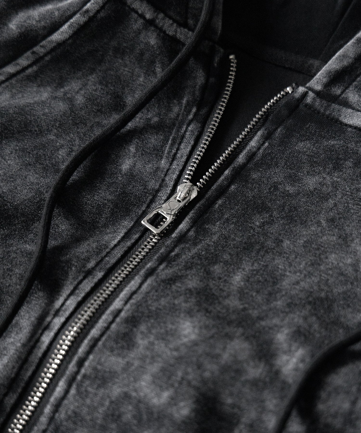 【 ２color 】ピグメントヴィンテージショートジップパーカー ／ pigment vintage short zip hoodie