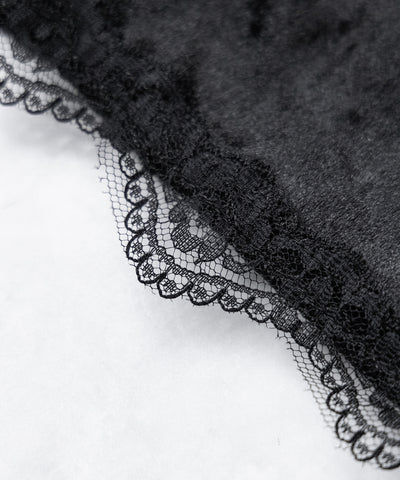 【 カップ付き 】シャギーファーショートビスチェキャミソール ／ shaggy fur short bustier camisole