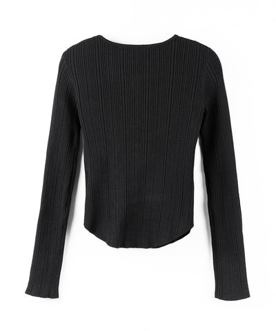 【 ３color 】スナップボタンリブニットスリムカーディガン ／ snap button rib knit slim cardigan